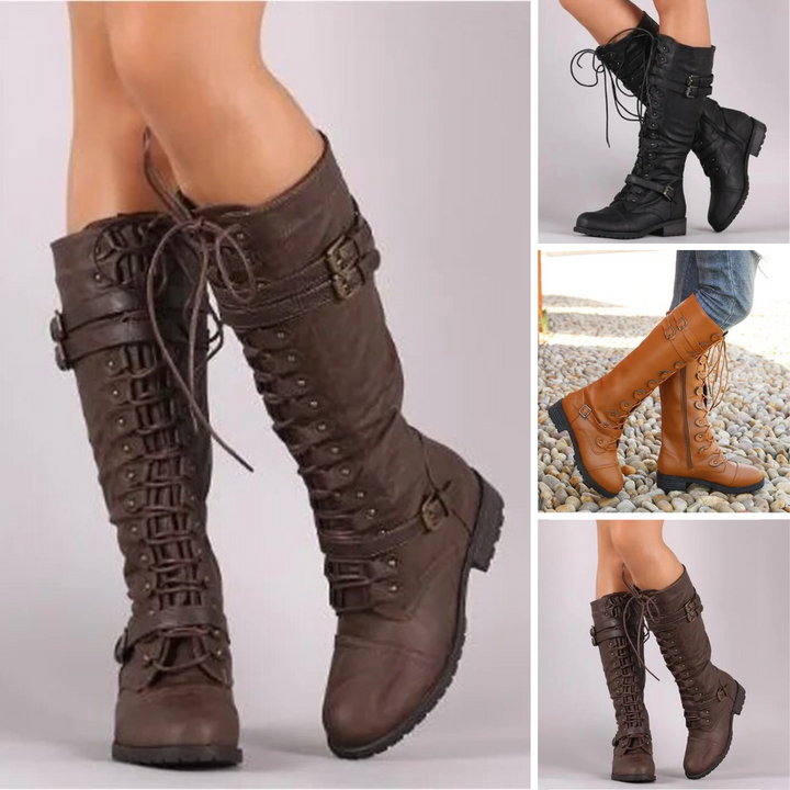 Echoarchiv | Retro Schnürstiefel mit Schnalle