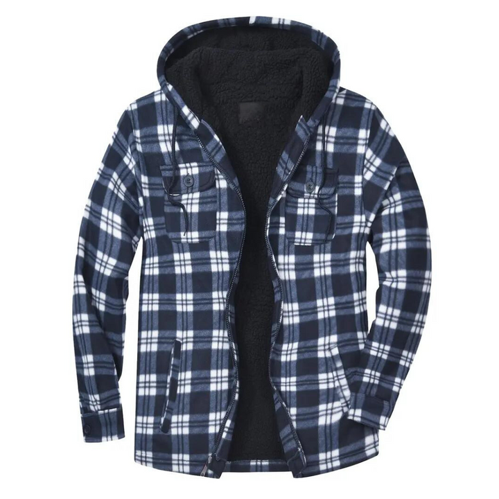 Echoarchiv - Kariertes Herrenjacke mit Kapuze