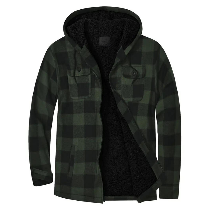 Echoarchiv - Kariertes Herrenjacke mit Kapuze