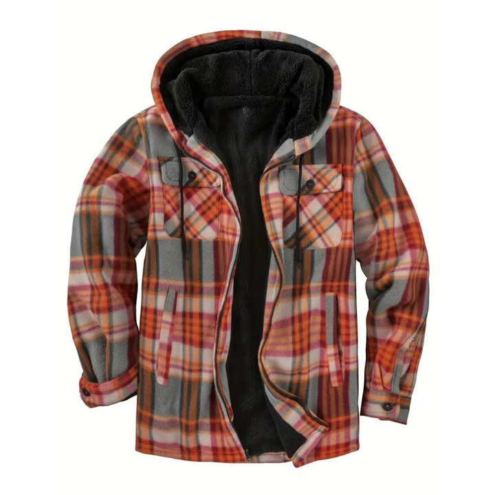 Echoarchiv - Kariertes Herrenjacke mit Kapuze