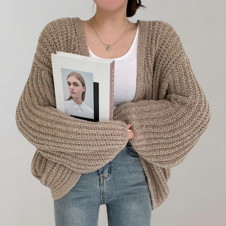 Bequeme Langärmelige Strickjacke Für Frauen – Veloura