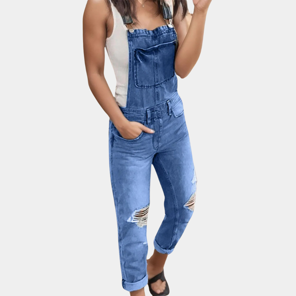 Echoarchiv | Zerrissene Denim-Latzhose