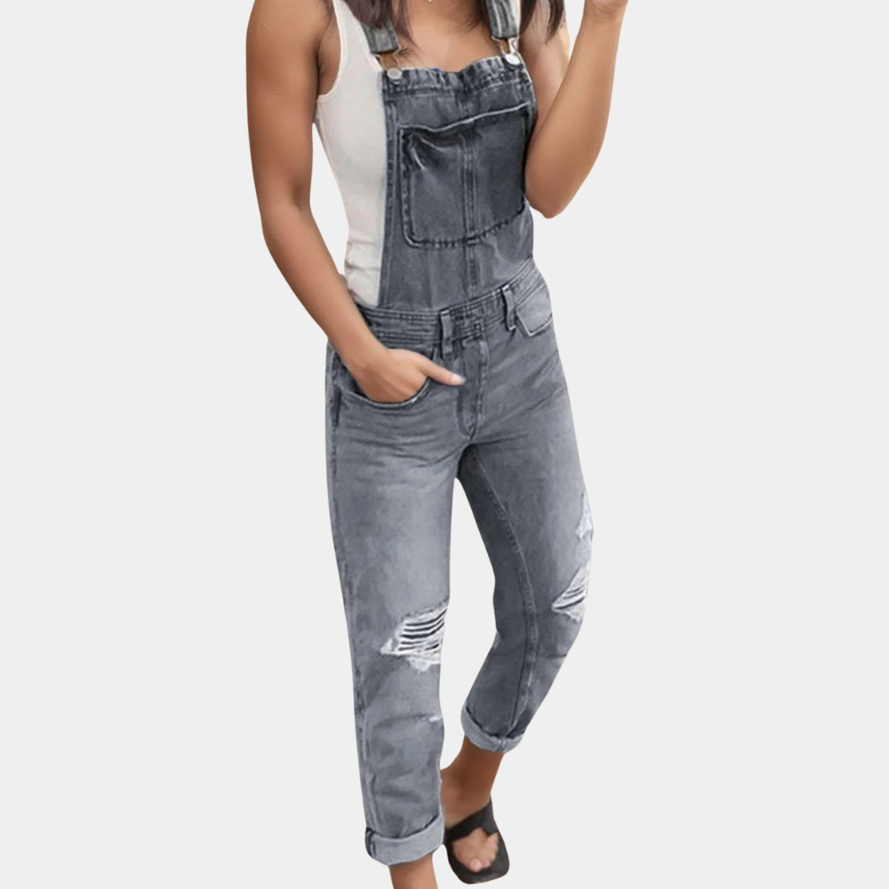 Echoarchiv | Zerrissene Denim-Latzhose