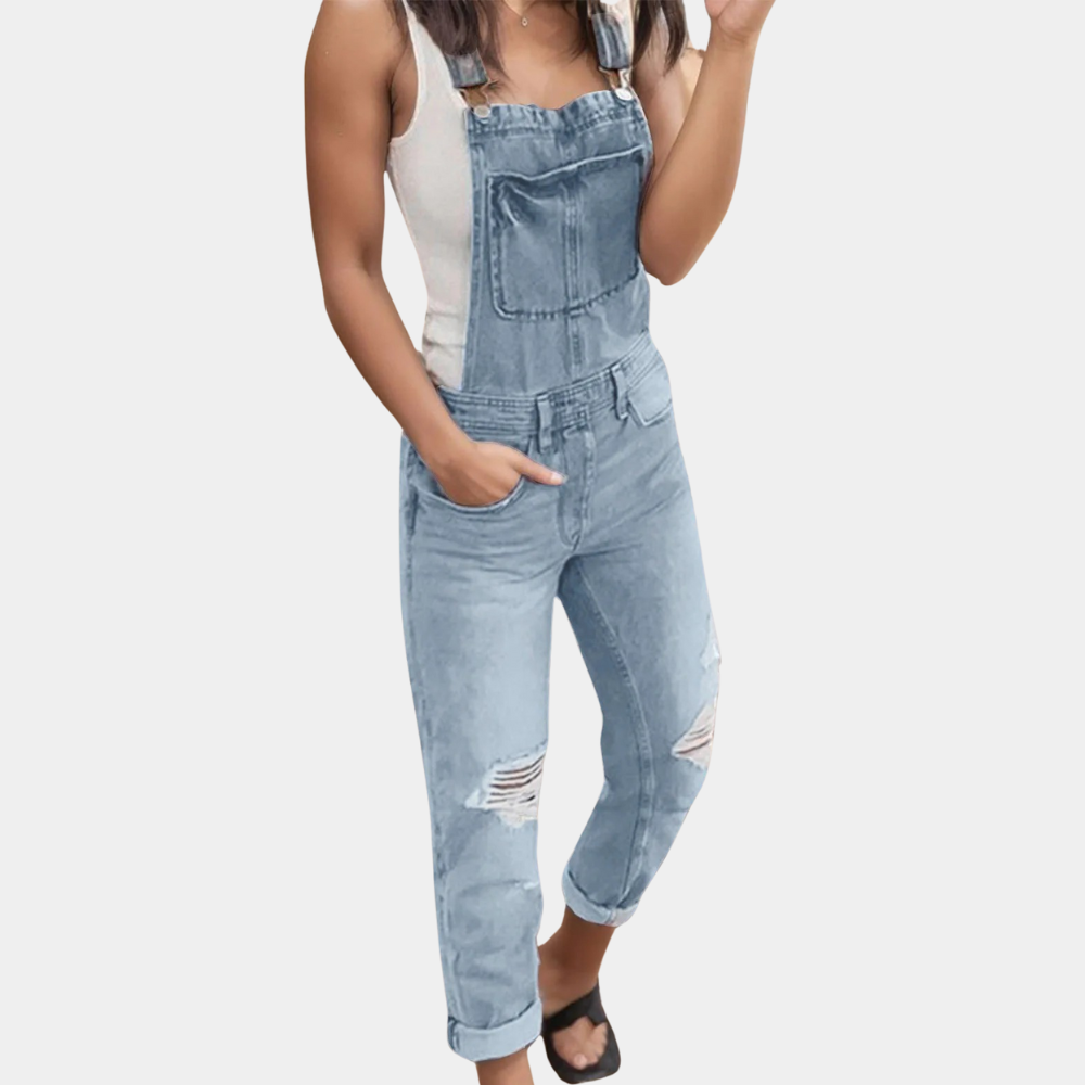 Echoarchiv | Zerrissene Denim-Latzhose