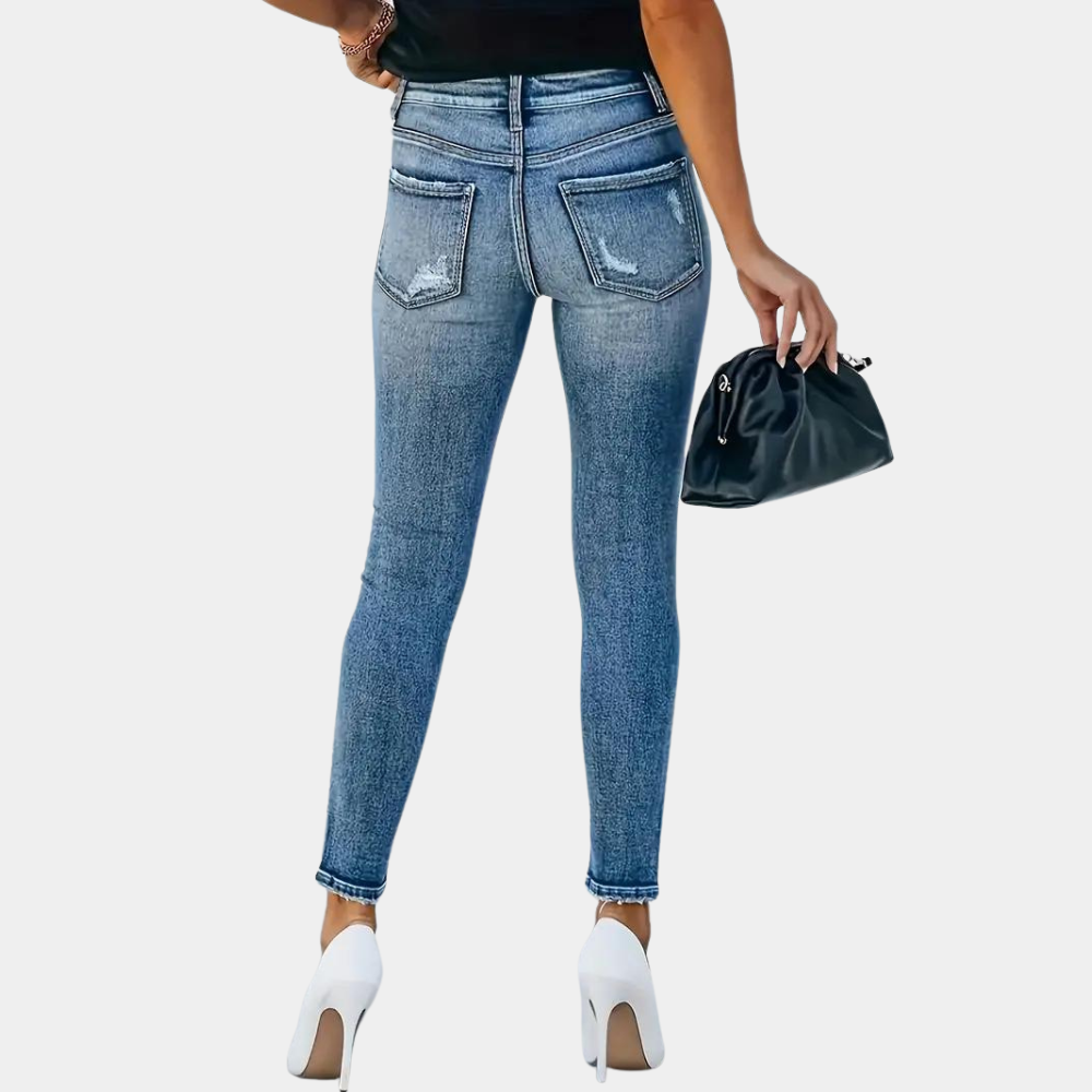Echoarchiv | Trendige Skinny DamenjEchoarchivns mit Modischen Knöpfen