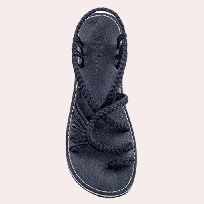 Echoarchiv | Leichte Flache Riemchensandalen mit Offenem Zehendesign für Komfort