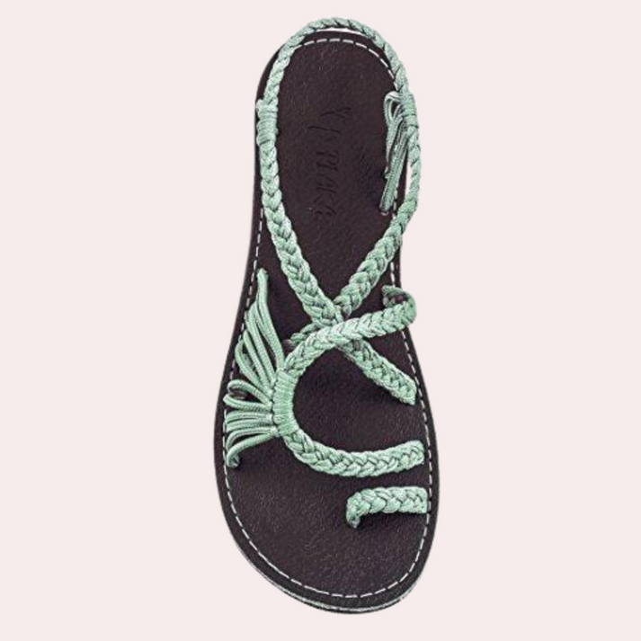 Echoarchiv | Leichte Flache Riemchensandalen mit Offenem Zehendesign für Komfort