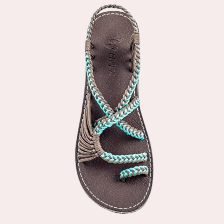 Echoarchiv | Leichte Flache Riemchensandalen mit Offenem Zehendesign für Komfort