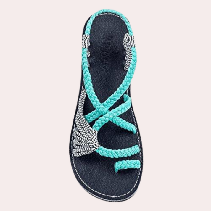 Echoarchiv | Leichte Flache Riemchensandalen mit Offenem Zehendesign für Komfort