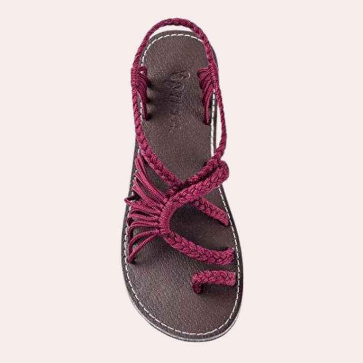 Echoarchiv | Leichte Flache Riemchensandalen mit Offenem Zehendesign für Komfort