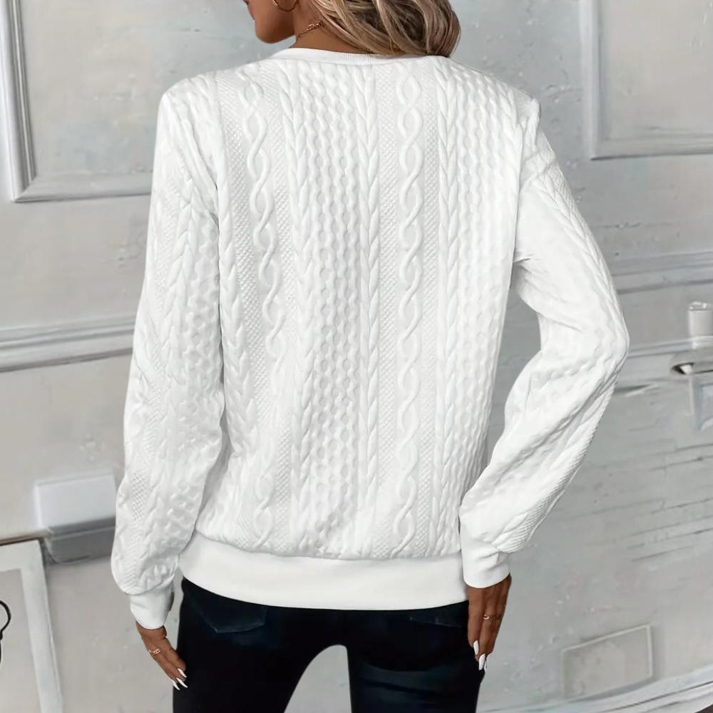 Echoarchiv | Weicher Casual-Pullover Mit Textur Für Damen