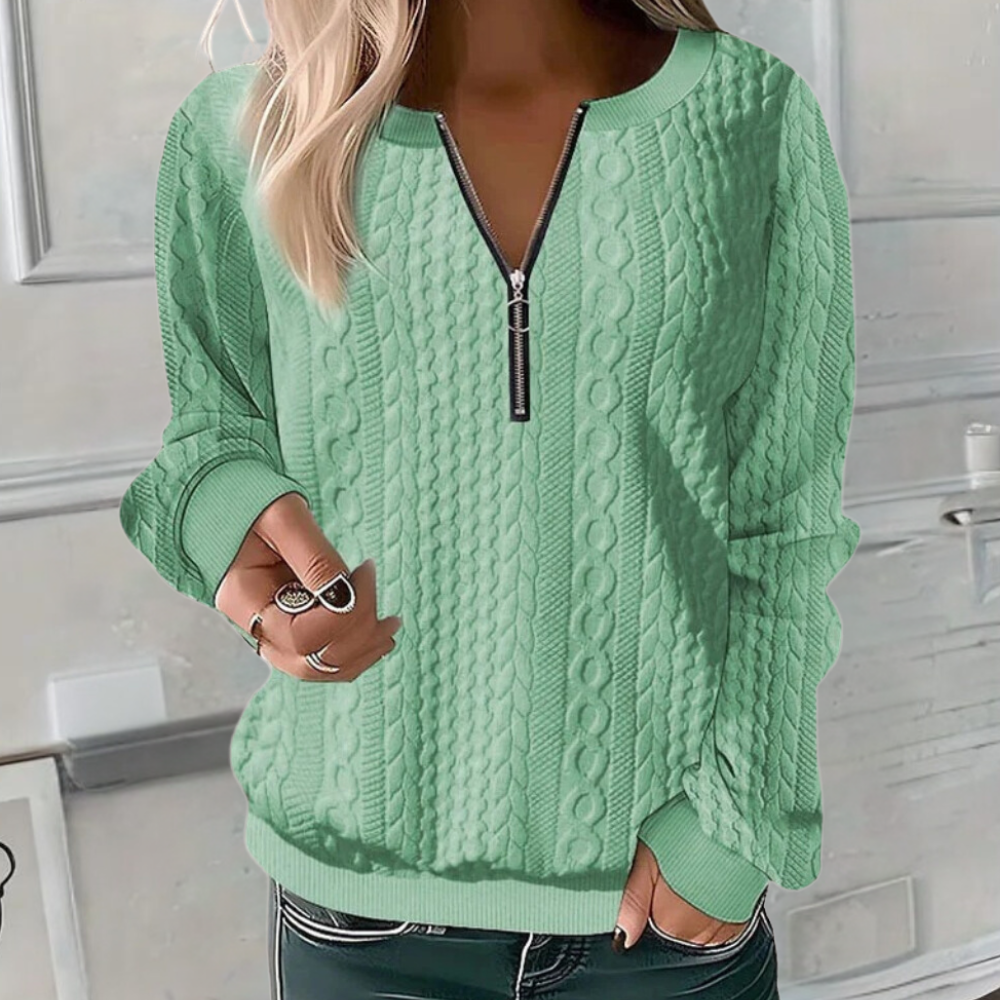 Echoarchiv | Weicher Casual-Pullover Mit Textur Für Damen