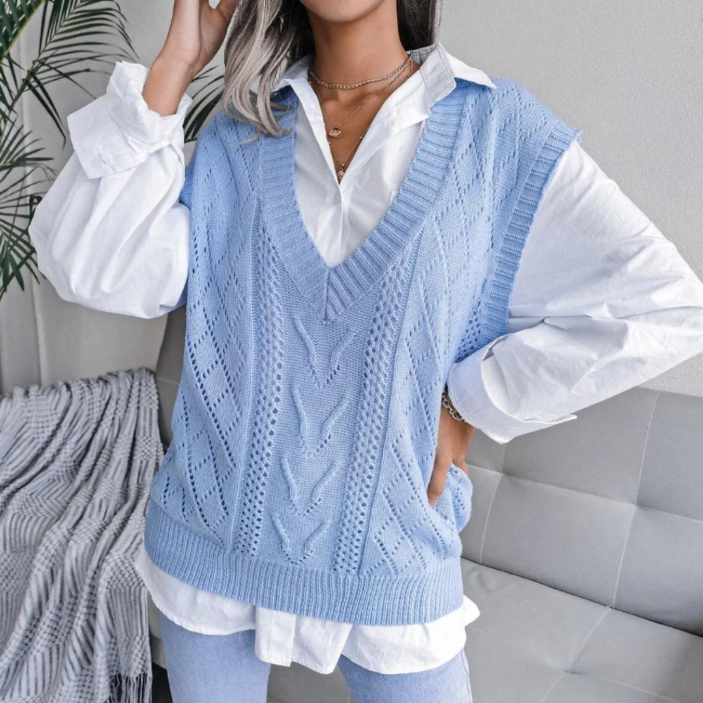 Echoarchiv | Strickweste mit V-Ausschnitt für Frauen