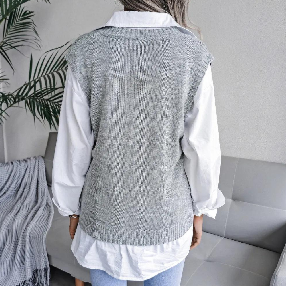 Echoarchiv | Strickweste mit V-Ausschnitt für Frauen