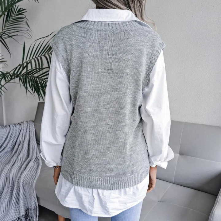 Echoarchiv | Strickweste mit V-Ausschnitt für Frauen