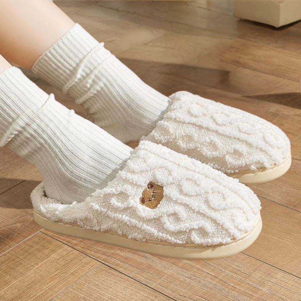 Warme Bequeme Winter Hausschuh mit Lustigem Druck – Lioré