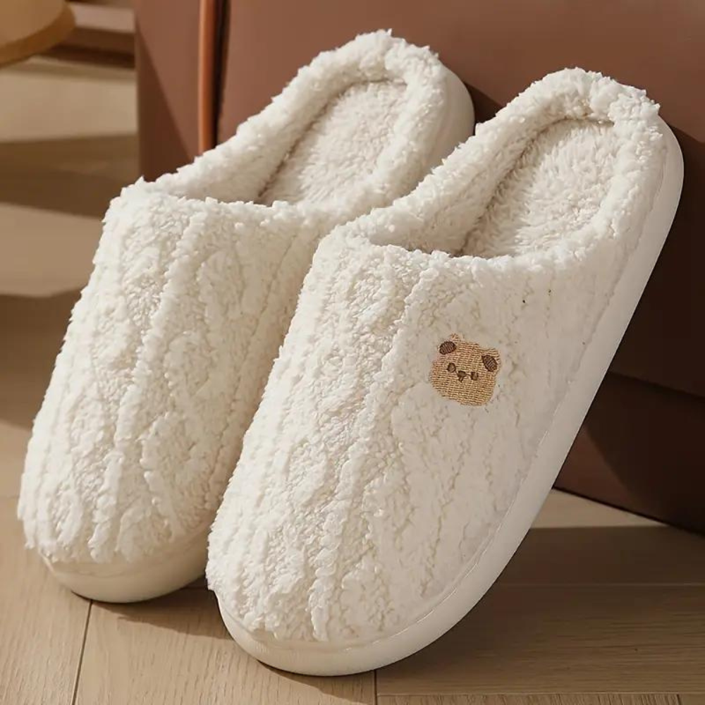 Warme Bequeme Winter Hausschuh mit Lustigem Druck – Lioré