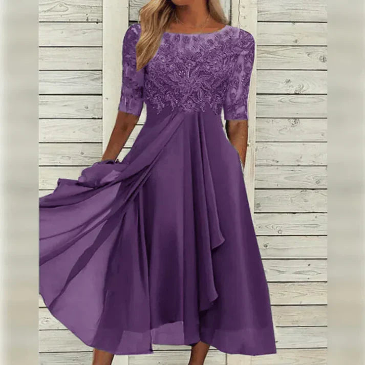 Echoarchiv | Midikleid aus Spitze und Chiffon