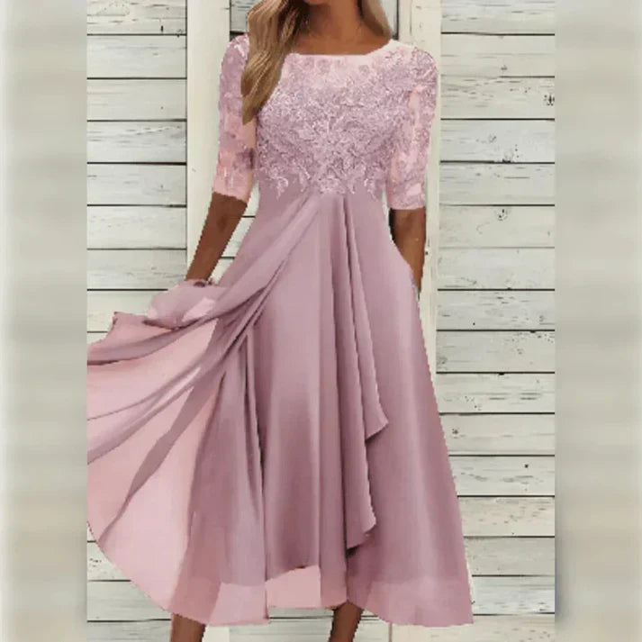 Echoarchiv | Midikleid aus Spitze und Chiffon