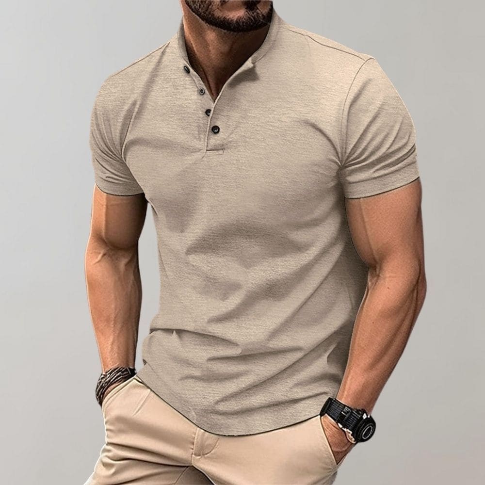 Echoarchiv - Elegantes Herrenpoloshirt mit einem lässigen Look