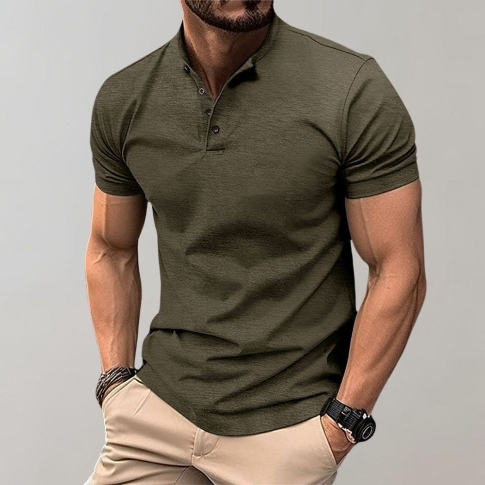 Echoarchiv - Elegantes Herrenpoloshirt mit einem lässigen Look