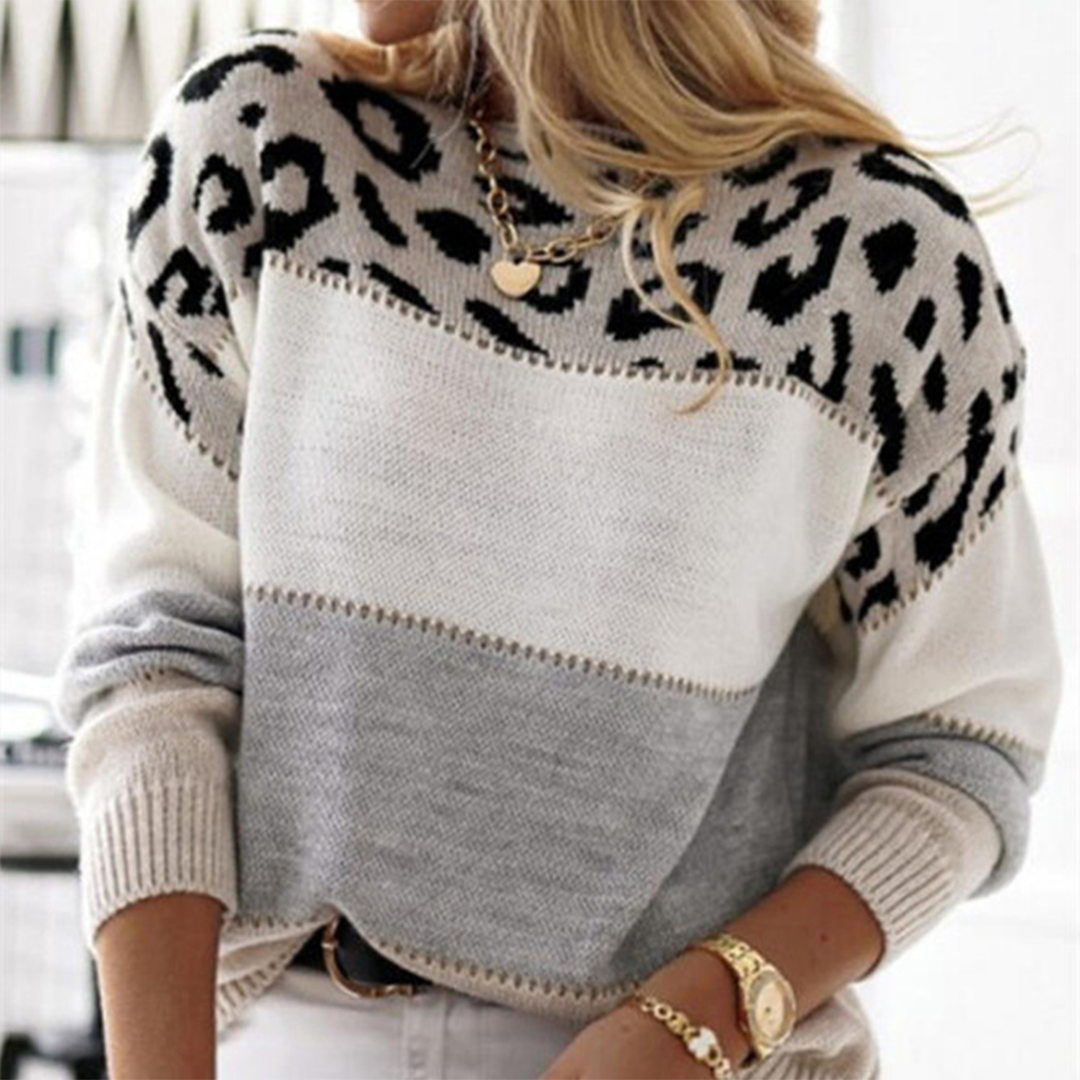 Trendiger Pullover mit Druck für Damen – Mavelle