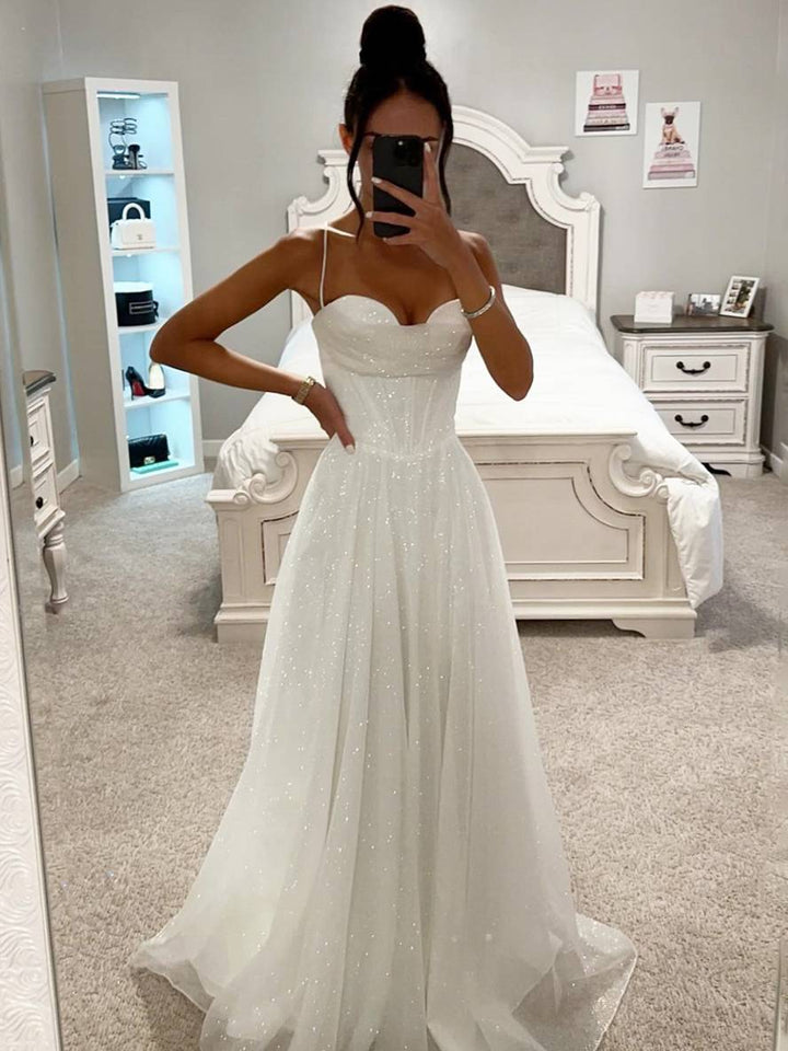 Echoarchiv | Lange Kleid Bräunung mit Feinern Trägern Ärmellos Damen Elegant Abend Zeremonie
