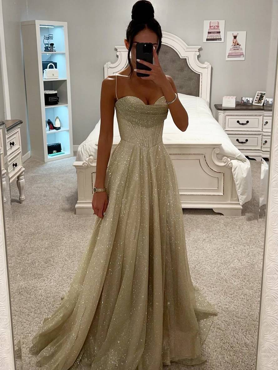 Echoarchiv | Lange Kleid Bräunung mit Feinern Trägern Ärmellos Damen Elegant Abend Zeremonie