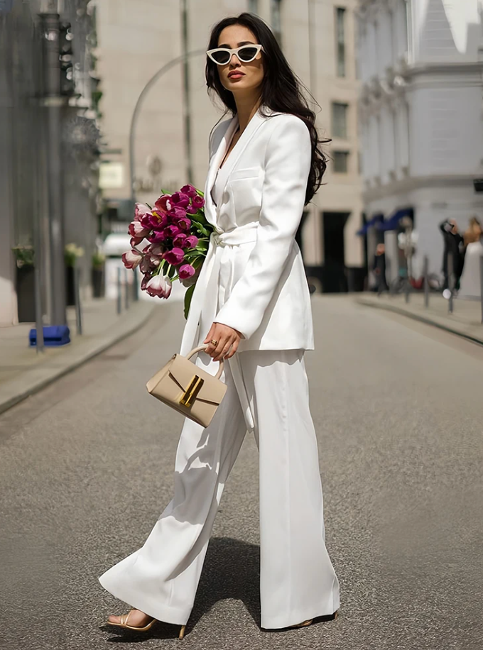 Echoarchiv | Stylisches Blazer Set für Frauen - Blazer Jacke+Hose