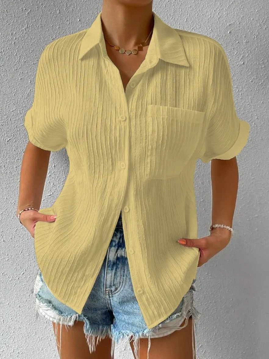 Echoarchiv | Lässige Geknöpfte Lose Bluse