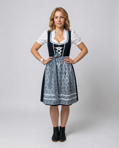 Traditionelles Kostüm für Frauen mit Schürze