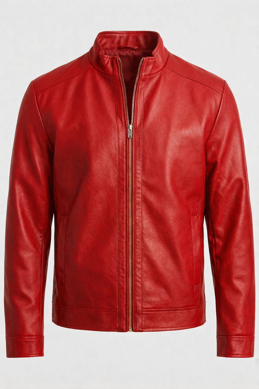 Herren Elegante Kunstlederjacke modern geschnitten – Taviero