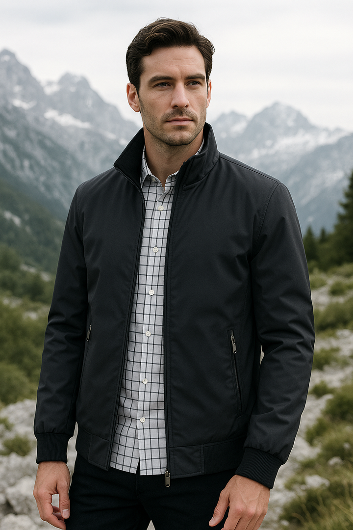 Echoarchiv Herren Leichte Reißverschlussjacke mit Stehkragen