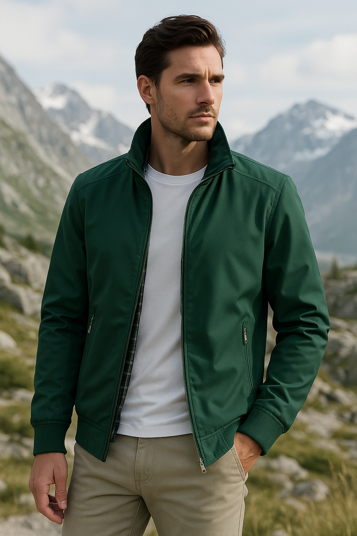 Echoarchiv Herren Leichte Reißverschlussjacke mit Stehkragen