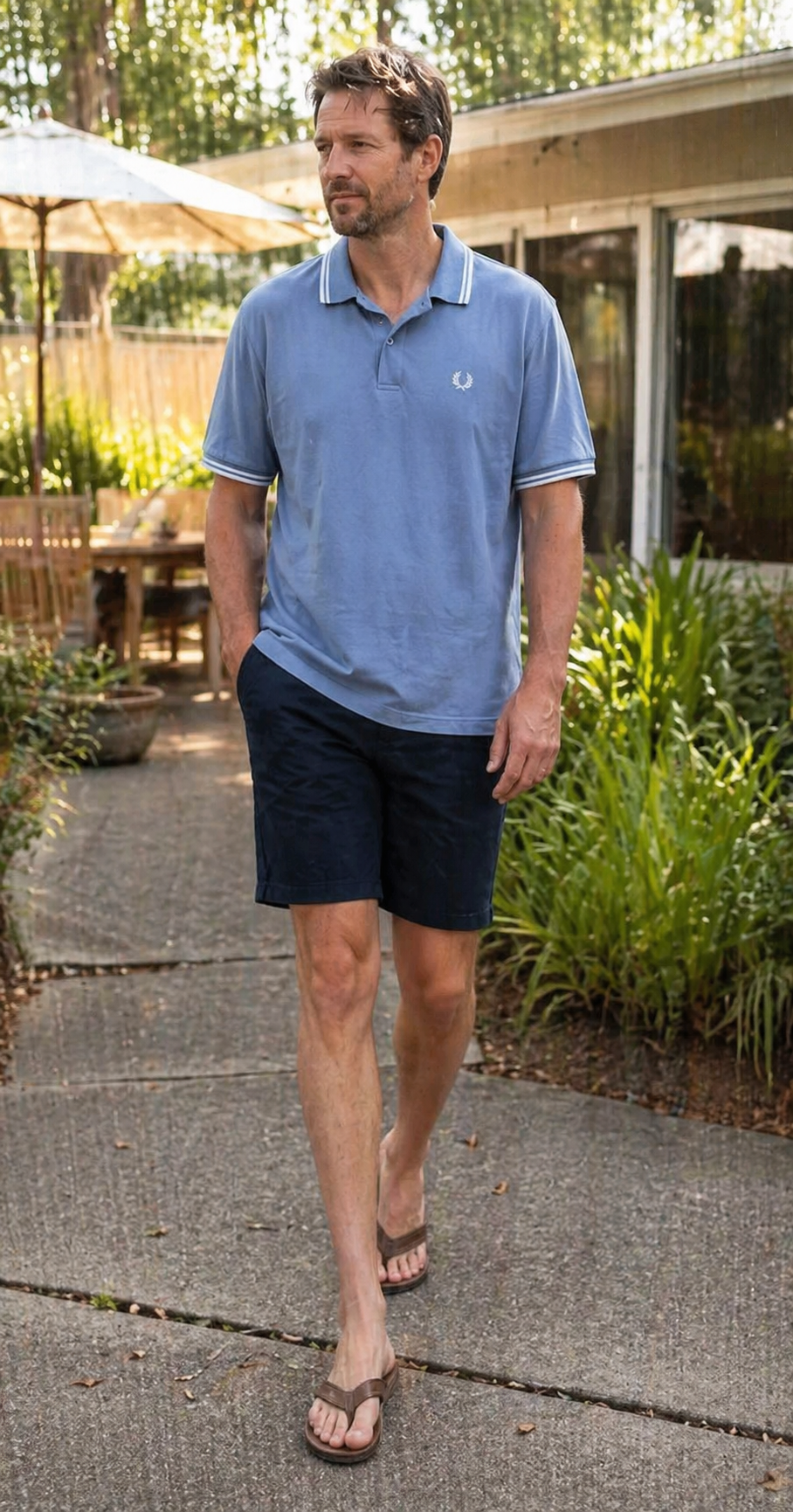 Herren Piqué Poloshirt Kurzarm Baumwollmix mit Brustlogo