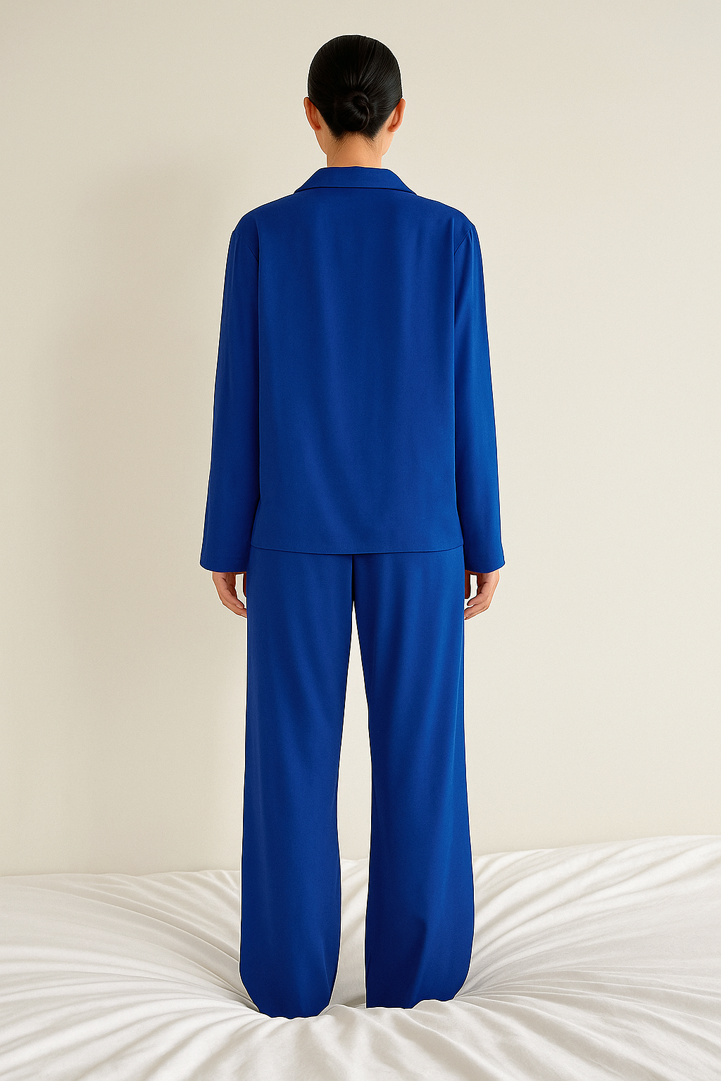 Echoarchiv | Satin PyjamA-Satz mit Weitem Hose