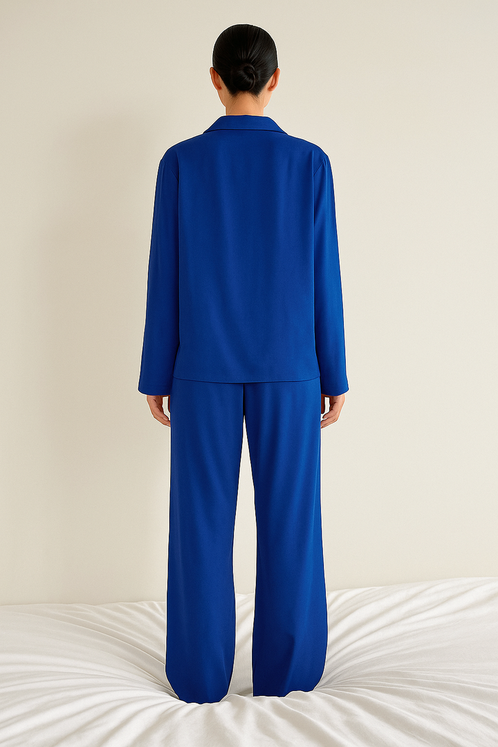 Echoarchiv | Satin PyjamA-Satz mit Weitem Hose
