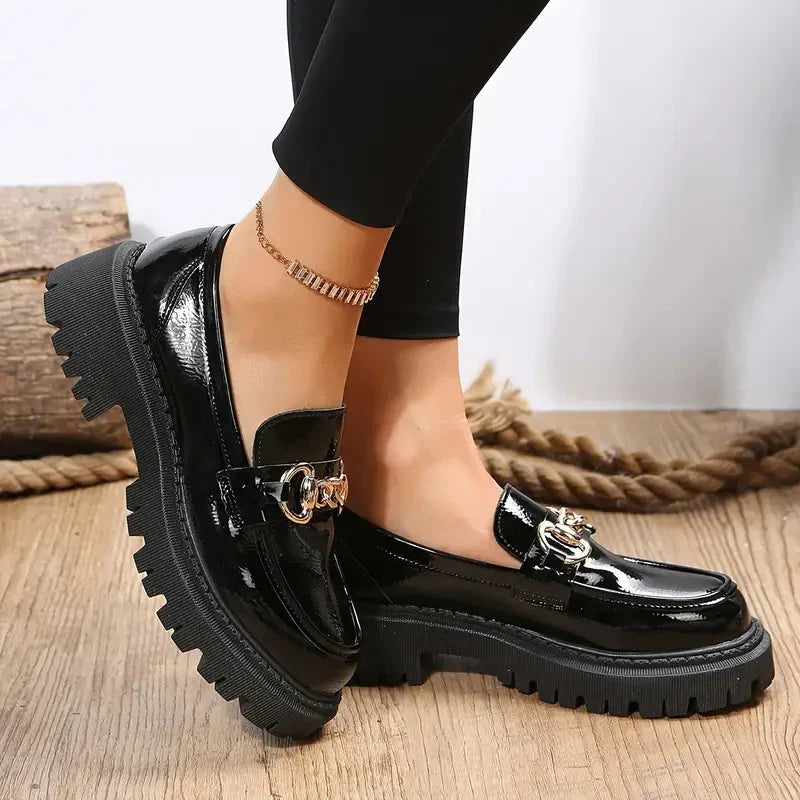 Chunky Loafers, Slip-On, Dekorationskette, Damenschuhe, Plattformschuhe Echoarchiv