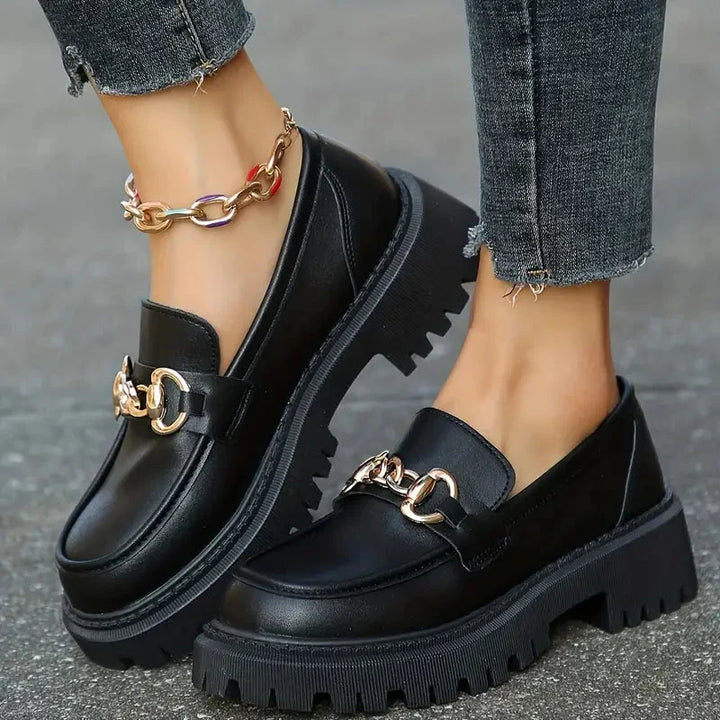 Chunky Loafers, Slip-On, Dekorationskette, Damenschuhe, Plattformschuhe Echoarchiv