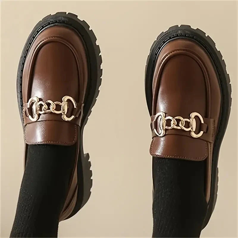 Chunky Loafers, Slip-On, Dekorationskette, Damenschuhe, Plattformschuhe Echoarchiv