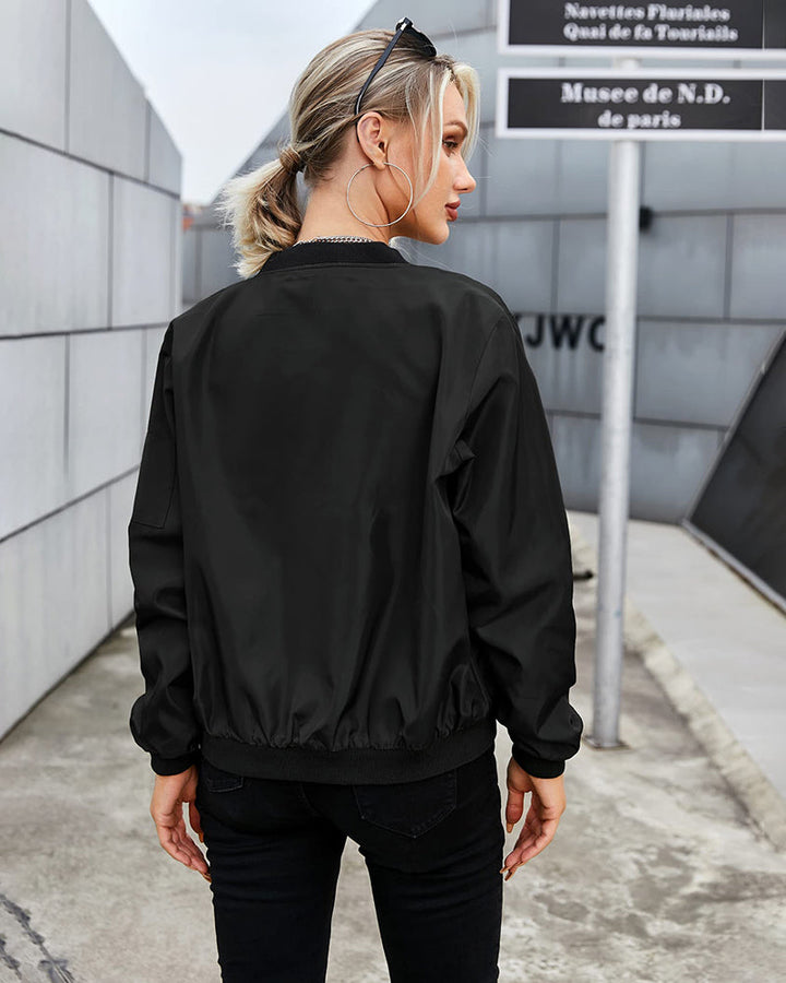 Echoarchiv | Klassische Bomberjacke mit Taschen für Frauen