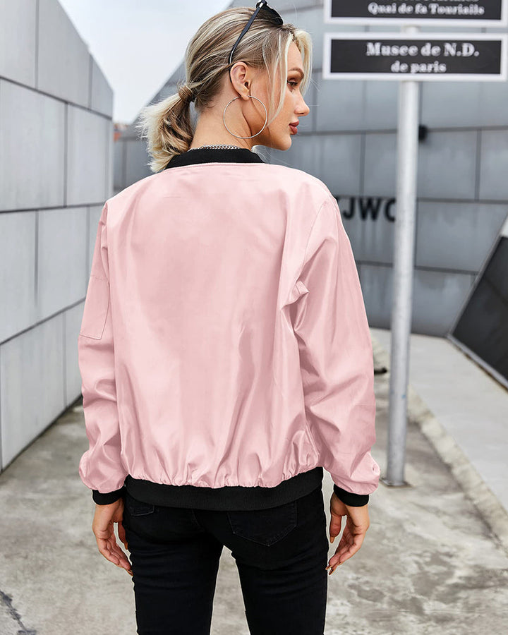 Echoarchiv | Klassische Bomberjacke mit Taschen für Frauen