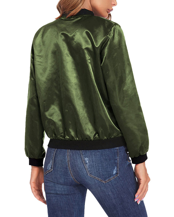 Echoarchiv | Klassische Bomberjacke mit Taschen für Frauen
