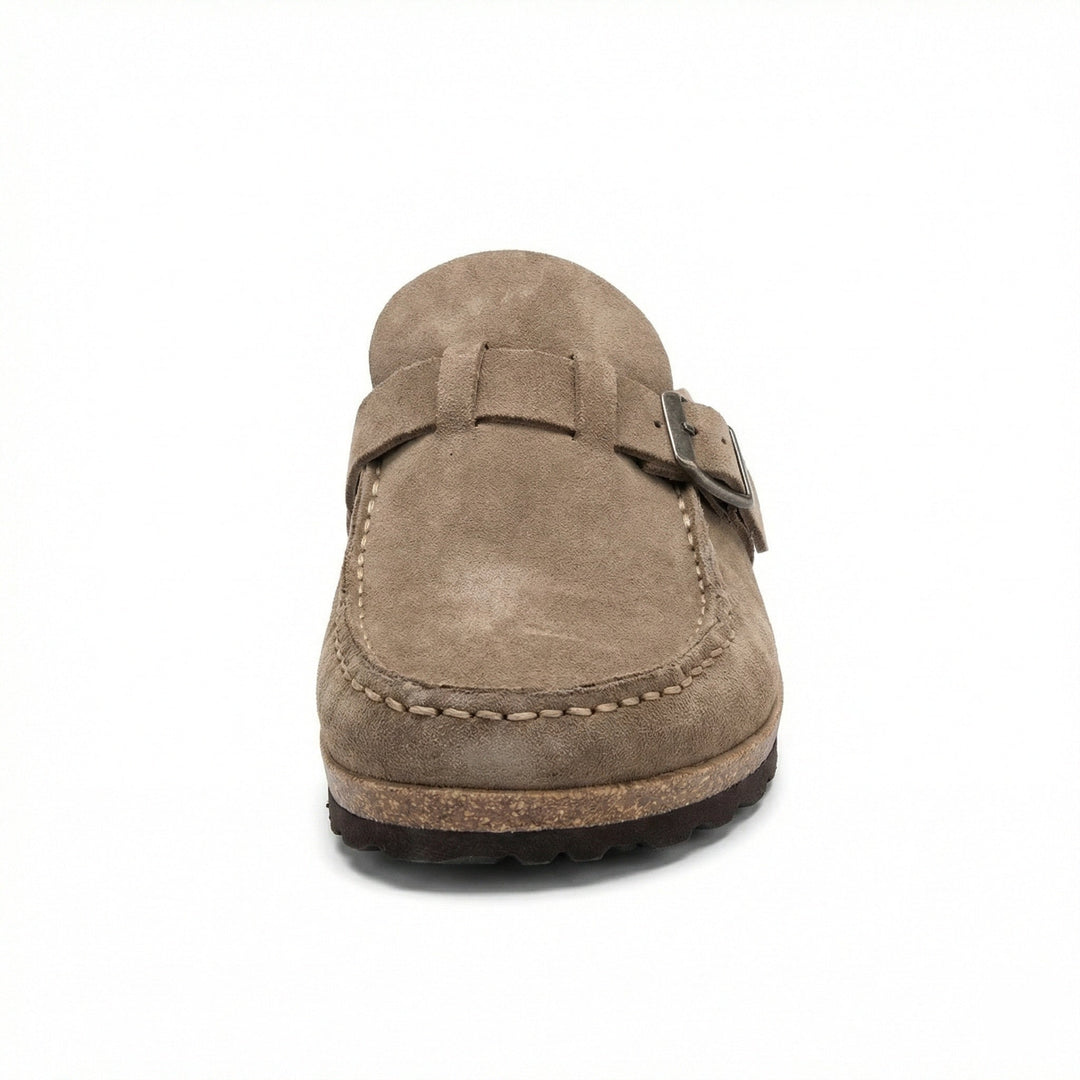 Clogs - Damen Retro Wildleder Slip-On Mule Echoarchiv