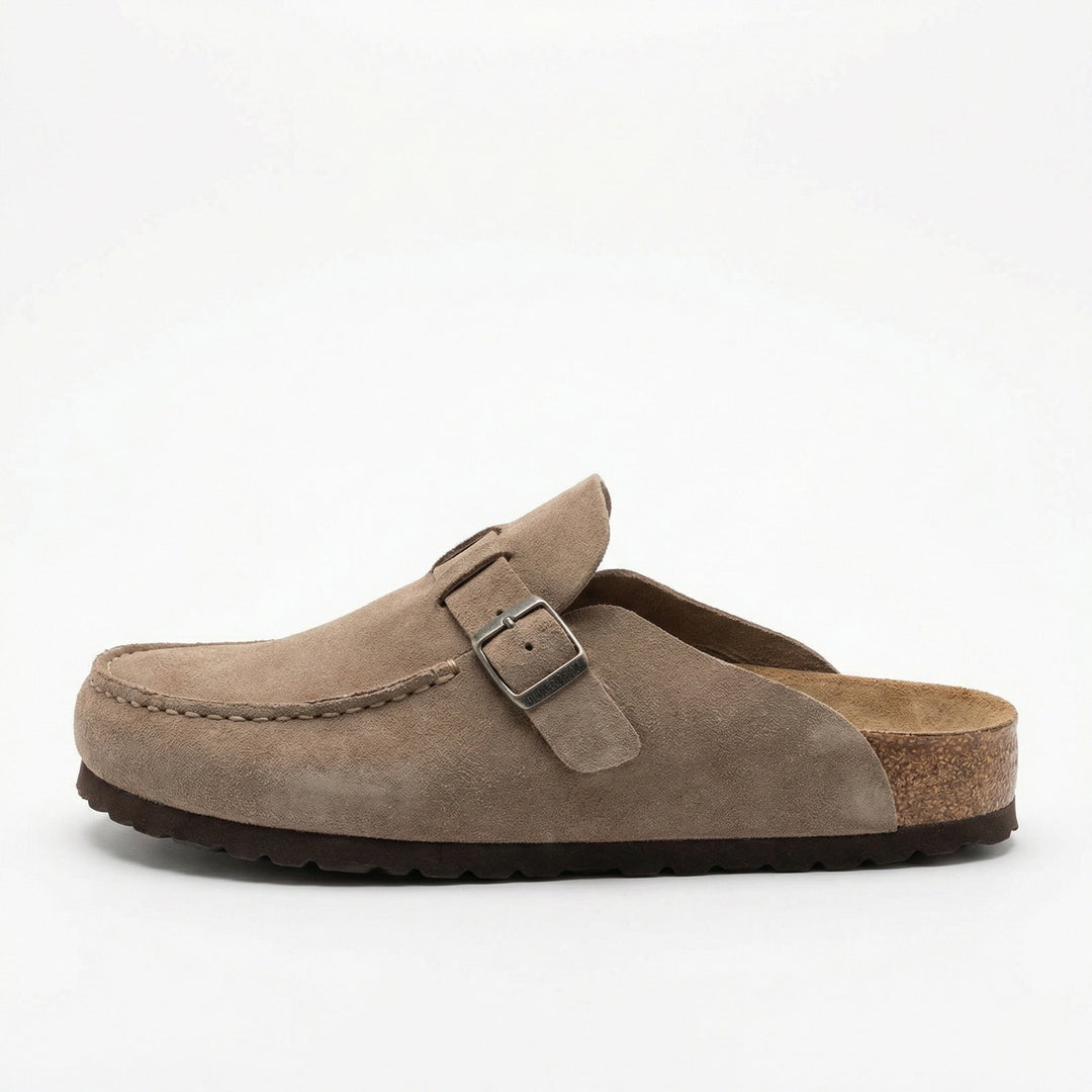 Clogs - Damen Retro Wildleder Slip-On Mule Echoarchiv