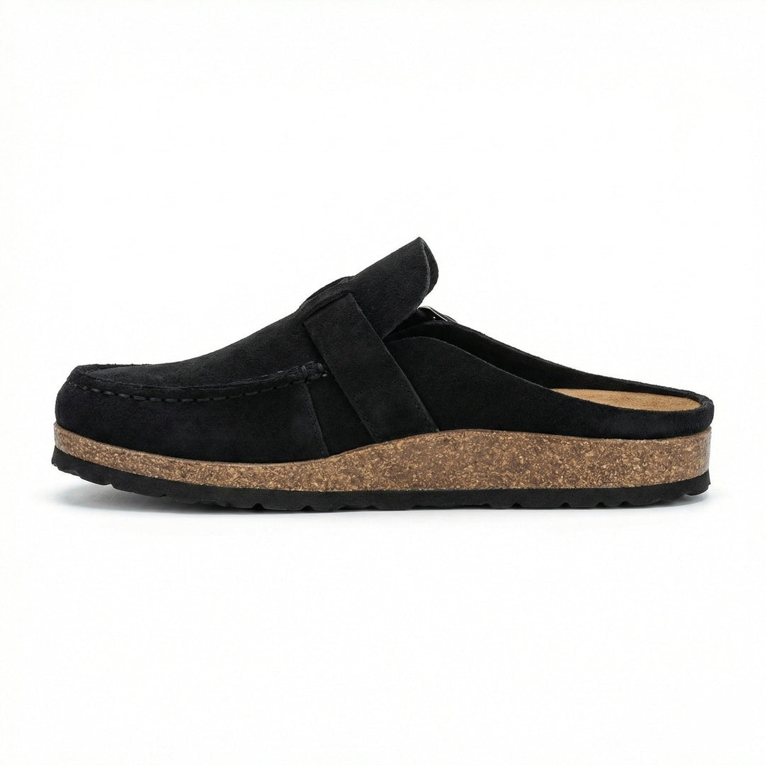 Clogs - Damen Retro Wildleder Slip-On Mule Echoarchiv