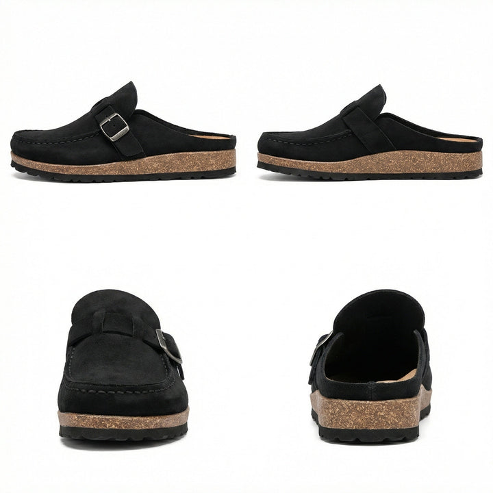 Clogs - Damen Retro Wildleder Slip-On Mule Echoarchiv