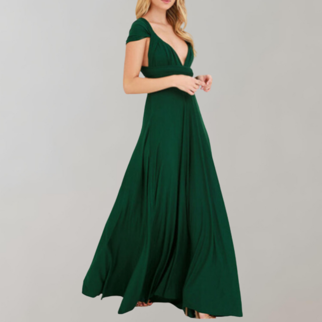 Echoarchiv | Schick Maxikleid Cocktail Kleid Taillengurtel