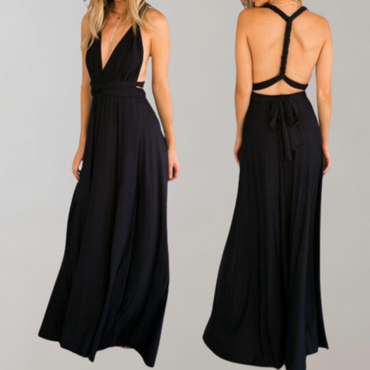 Echoarchiv | Schick Maxikleid Cocktail Kleid Taillengurtel