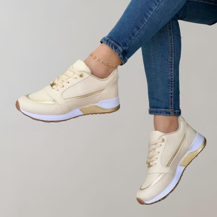 Echoarchiv | Stylische Low Top Schnürsneaker für Damen für Den Alltag Sportliche Casual Fashion Sneaker